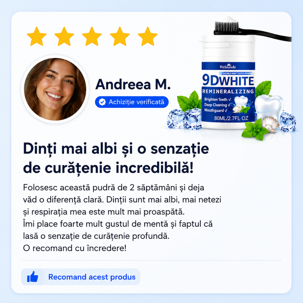 Pudră Dentară Remineralizanta cu Hidroxiapatită